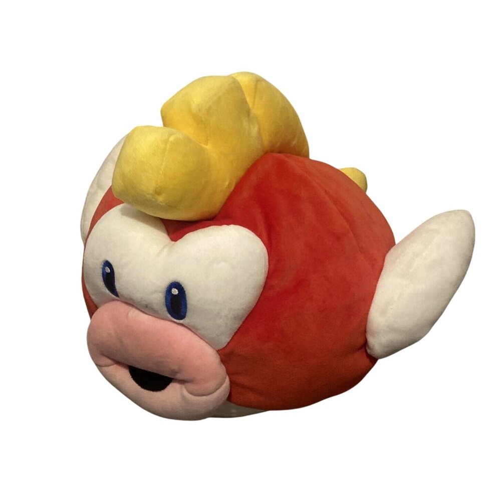 Nintendo Super Mario Cheep Cheep Large Red Fish Plush Soft Toy